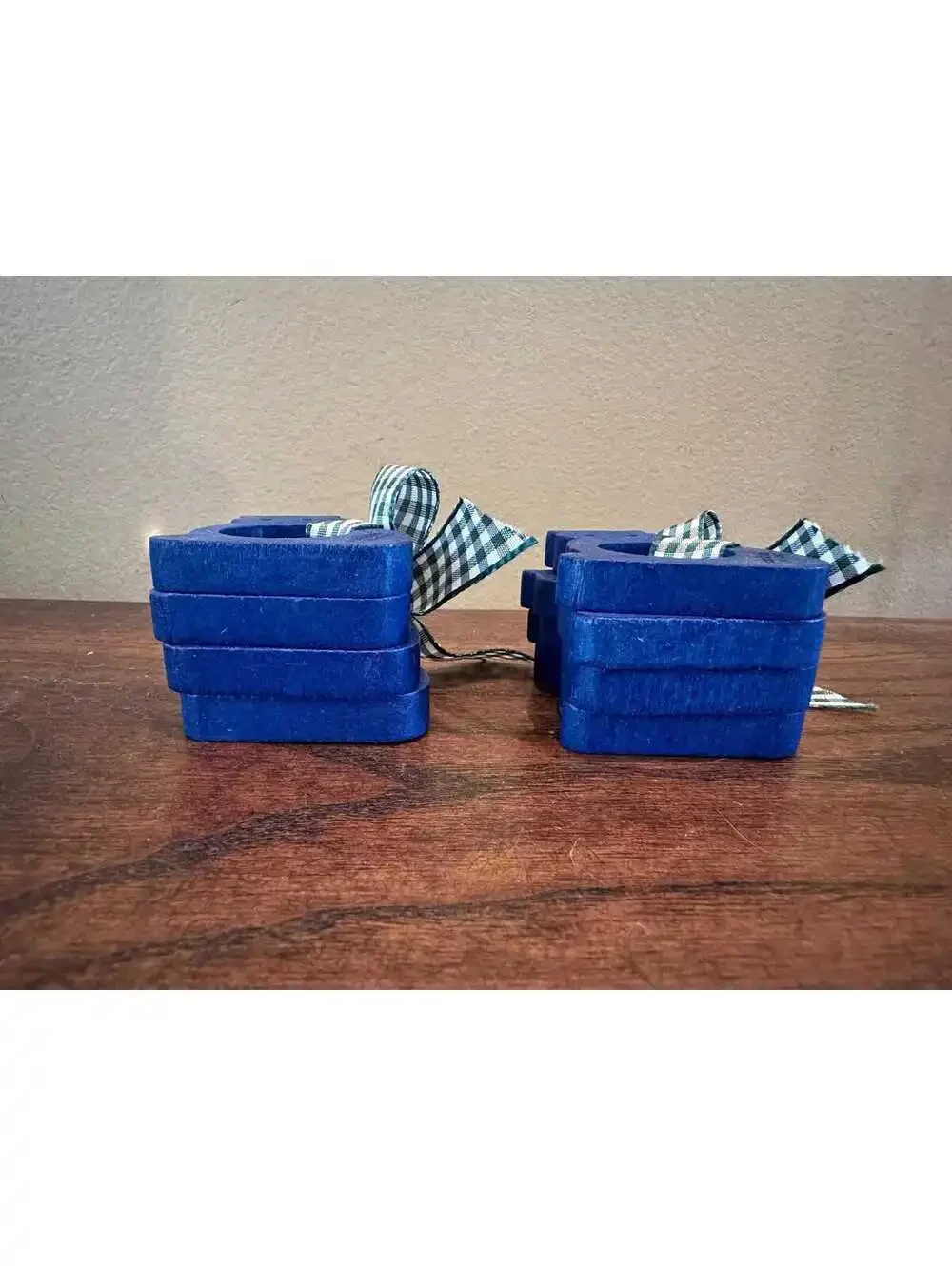 Vintage Aarikka Finland Cobalt Blue Cat Napkin Rings Set of 4